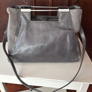 H by Halston Gray Shoulder Bag